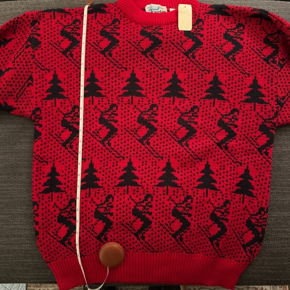 Vintage Snowdrift Red Men’s Ski Sweater ~ size large ~ NWT - Picture 7 of 8